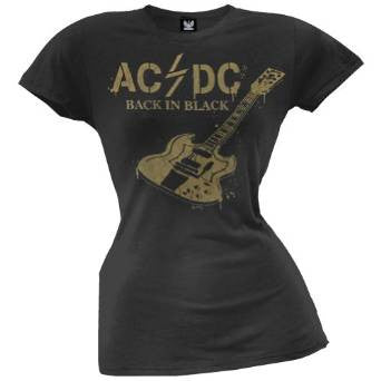 AC/DC - Back In Black Guitar Juniors T-Shirt