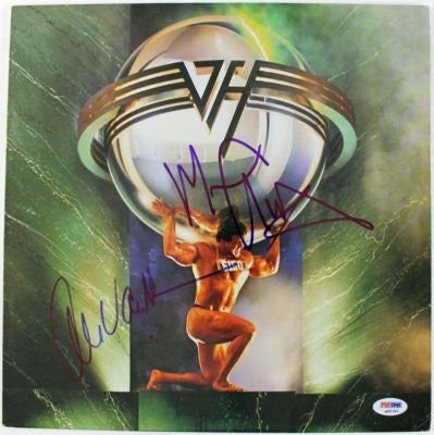 Alex Van Halen & Michael Anthony Signed Album Cover Psa/dna #q45783