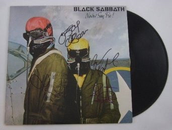 Black Sabbath Never Say Die! Beautiful Group Signed Autographed Lp Record Album with Vinyl Loa