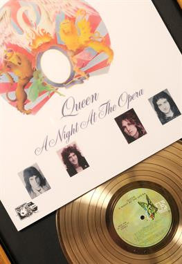 Queen: A complete set RIAA Gold Album Awards for the album ‘A Night at the Opera`