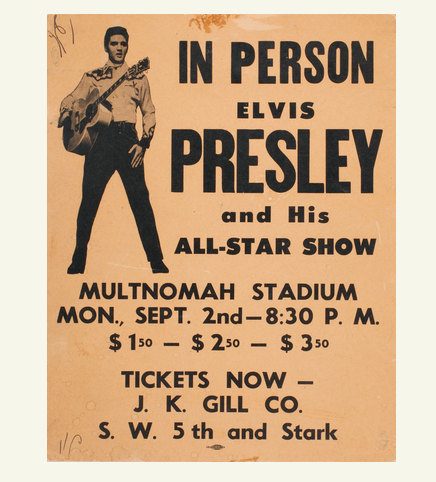 Elvis Presley 1957 at Multnomah Stadium