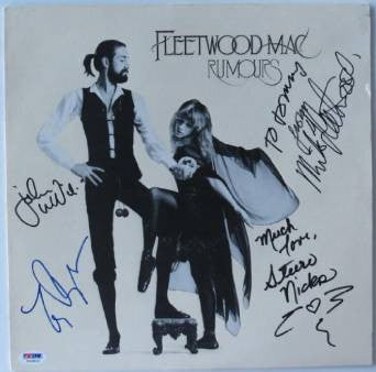Fleetwood Mac Signed Rumours Autographed Vinyl Record Album Nicks + 3 (PSA/DNA)