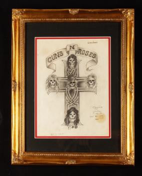 GUNS N' ROSES ORIGINAL ALBUM COVER PENCIL ART