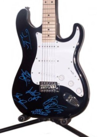 Iron Maiden Authentic Band Signed Autographed Guitar COA