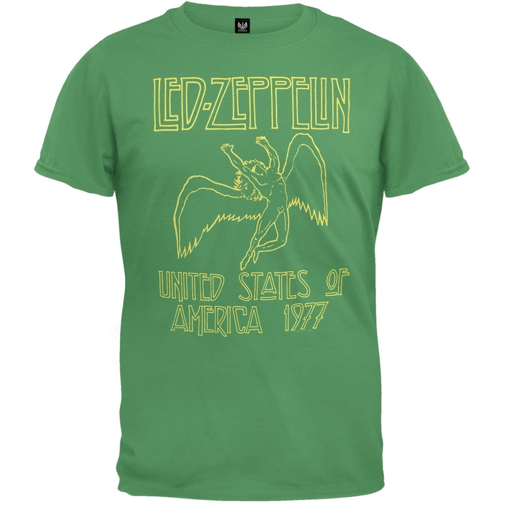 Led Zeppelin - 1977 Kelly Green T-Shirt