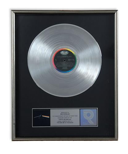 Lot 1244: PInk Floyd "Dark Side of the Moon" Gold Record