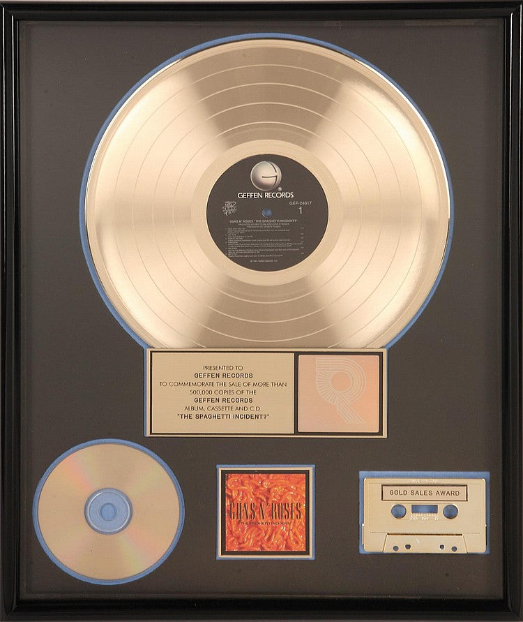 GUNS N' ROSES "GOLD" RECORD AWARD