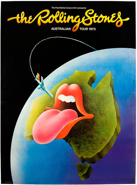 Rolling Stones 1973 Australia Poster