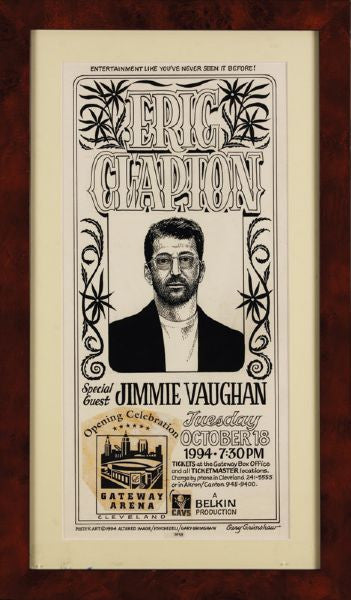 Eric Clapton 1995 Gateway Arena Gary Grimshaw Original Poster Artwork