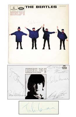 Lot 320: The Beatles Help! Album Signed by All Four Beatles