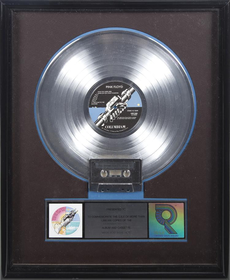 Lot 609: PINK FLOYD "PLATINUM" RECORD AWARD