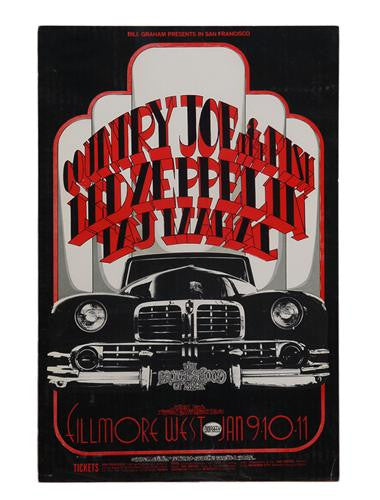 Lot 842: 1969 Led Zeppelin at Fillmore West Poster
