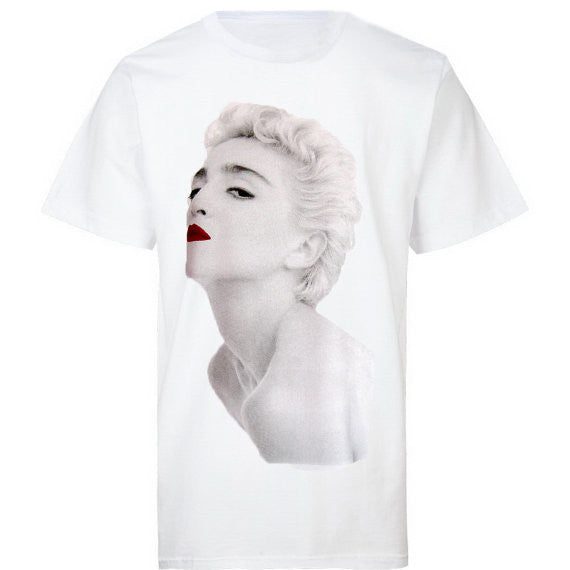 Madonna Queen of Dance White Top T shirts Vest Short Sleeves for Unisex Size Large