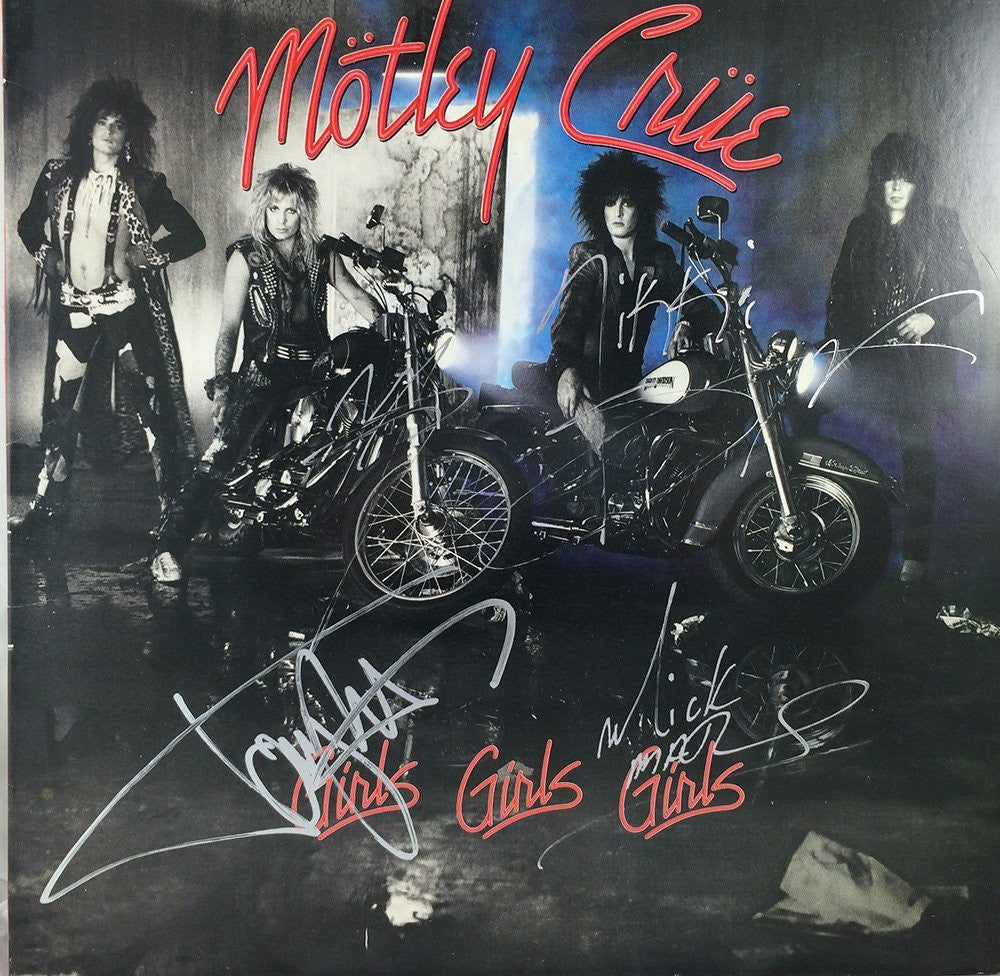 Motley Crue Girls Girls Girls Autographed Signed Record Album Lp Certified Authentic