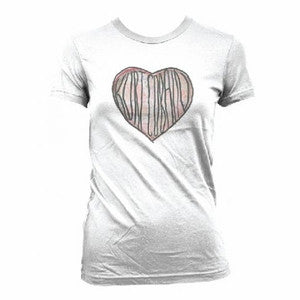 NIRVANA KURT COBAIN DISTRESSED HEART WOMEN'S T-SHIRT