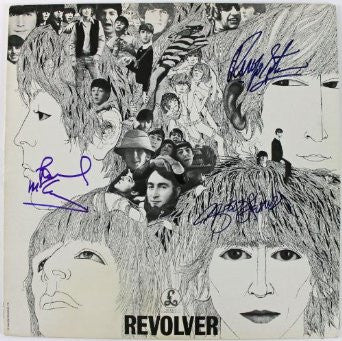 PAUL MCCARTNEY GEORGE HARRISON & RINGO STARR SIGNED ALBUM COVER PSA/DNA #Q04997