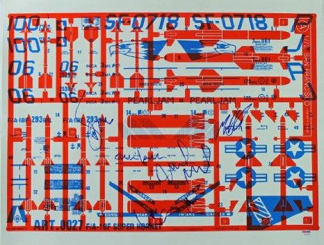 PEARL JAM (5) VEDDER, AMENT, MCCREADY, GOSSARD & CAMERON AUTHENTIC SIGNED POSTER 20X26 CERTIFICATE OF AUTHENTICITY PSA/DNA #V10709