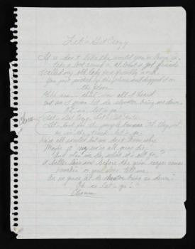 PRINCE HANDWRITTEN LYRICS "LET'’S GET CRAZY"