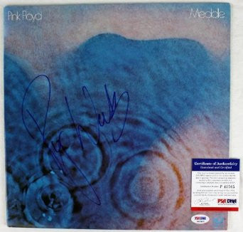 ROGER WATERS PINK FLOYD MEDDLE SIGNED ALBUM COVER PSA/DNA #P43565