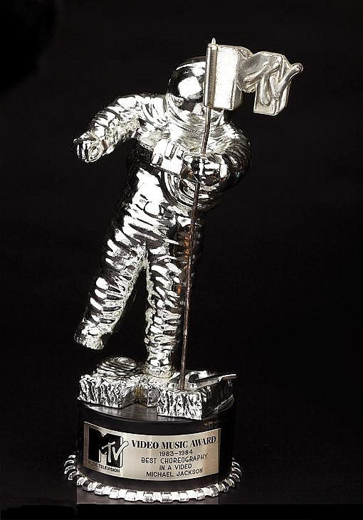 Michael Jackson MTV Award for Thriller from inaugural awards ceremony. Awarded 1983-1984