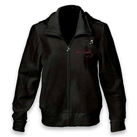 "Rockin' With Elvis" Women's Front Zip Hoodie