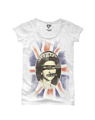 SEX PISTOLS QUEENS LADIES CREW TEE SHIRT