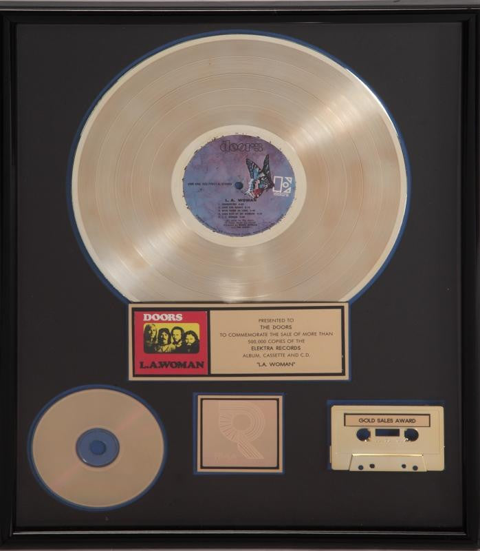 THE DOORS "GOLD" RECORD AWARD