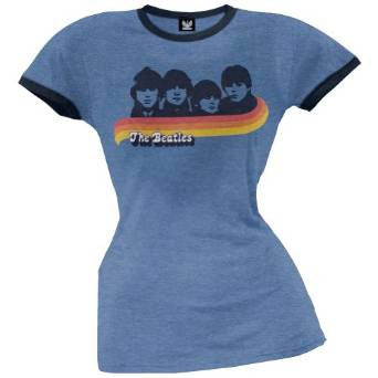 The Beatles - Retro Photo Juniors Soft Ringer T-Shirt
