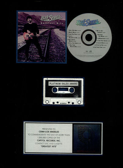 The Fire Inside/Greatest Hits Superb set of two original US official RIAA certified PLATINUM sales awards for 'The Fire Inside' album