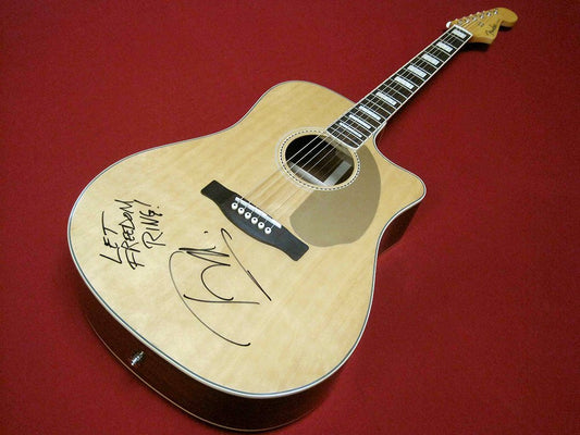 Tom Morello of Rage Against the Machine signed acoustic guitar