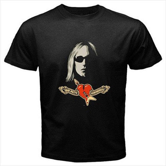 Tom Petty and the Heartbreakers Band Custom Black T-Shirt S M L XL XXL XXXL Rare