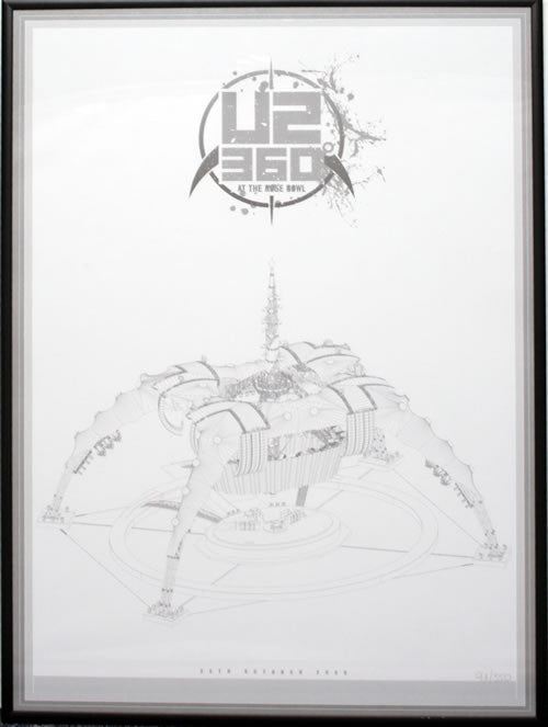U2 360° At The Rose Bowl - Numbered Lithograph UK Promo memorabilia