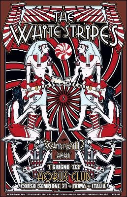 White Stripes-Rome 2003-screenprint