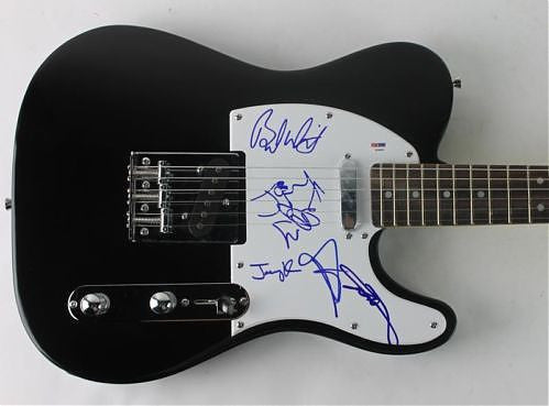 Aerosmith (5) Tyler, Kramer, Whitford, Perry & Hamilton Signed Guitar Psa V09693