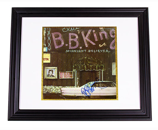 B.B. King Autographed Midnight Believer Signed LP Photo Proof
