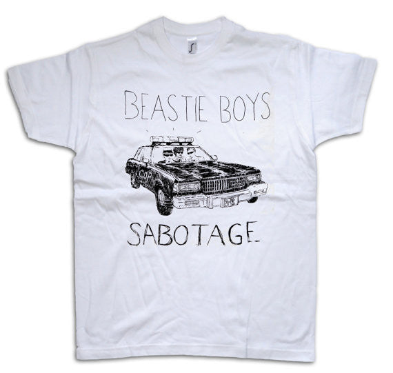 Beastie Boys T-Shirt S M L Sabotage MCA Police Car Hip Hop Screenprint Illustration Shirt