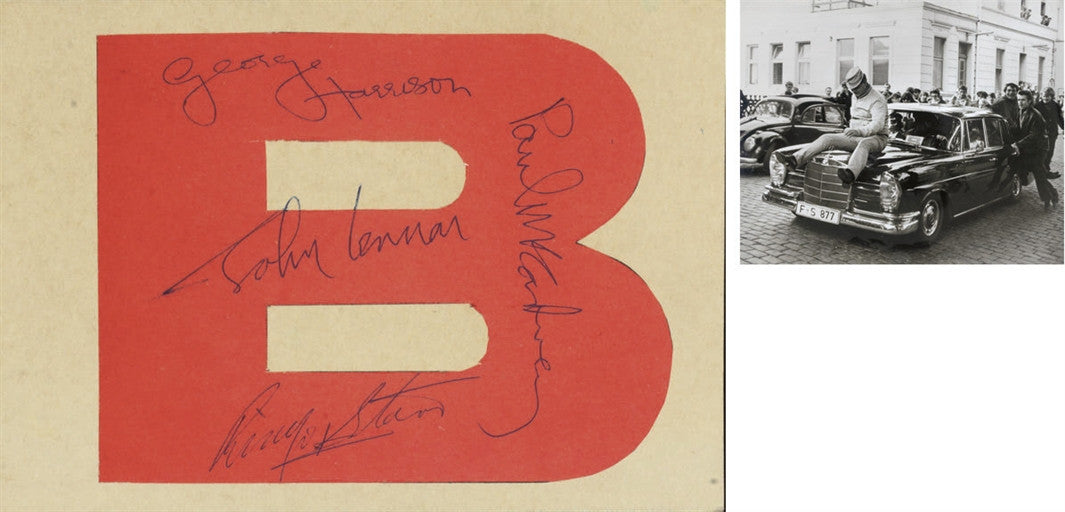 The Beatles Cardboard Sign Embellished