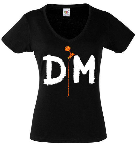 DEPECHE MODE - WOMENS' BLACK T-SHIRT FRUIT OF THE LOOM - HIGH QUALITY DTG