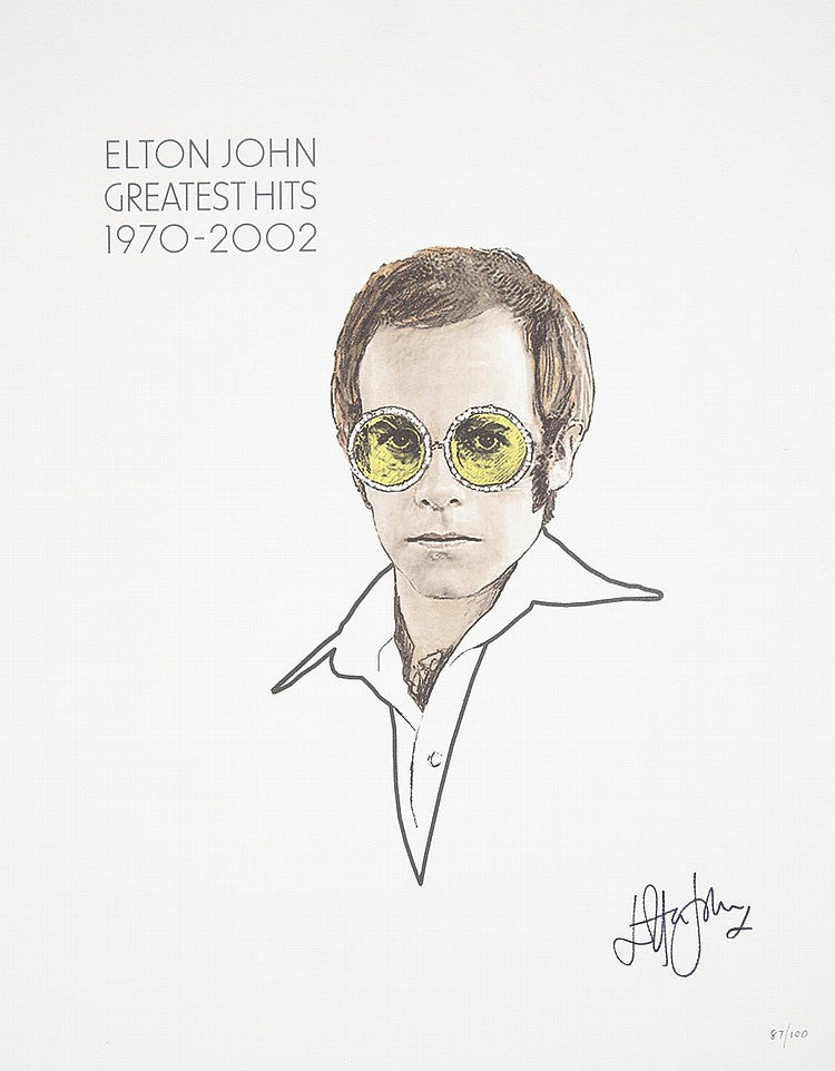 ELTON JOHN SIGNED PRINT