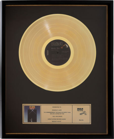 Elvis Presley Moody Blue RCA Gold Record Award (RCA 2428, 1977)