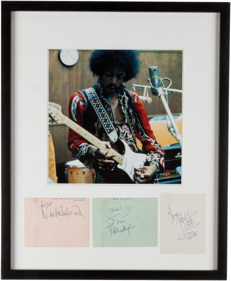 Jimi Hendrix Experience Signatures in Framed Display (1967)
