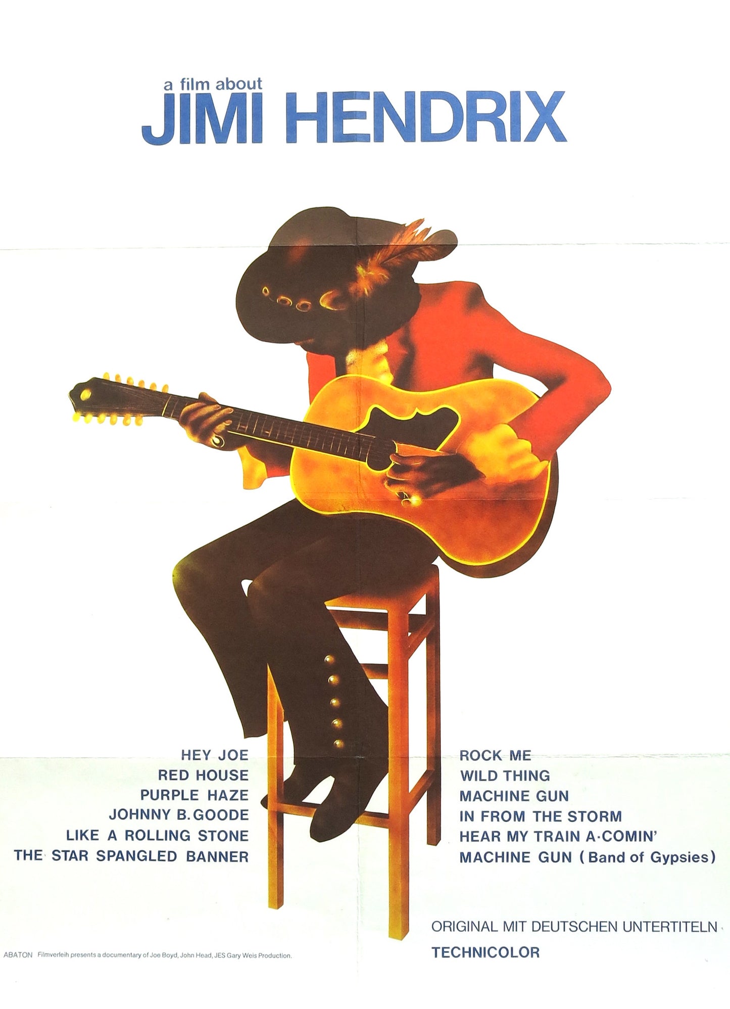 Jimi Hendrix – 1973 Poster For “A Film About Jimi Hendrix”