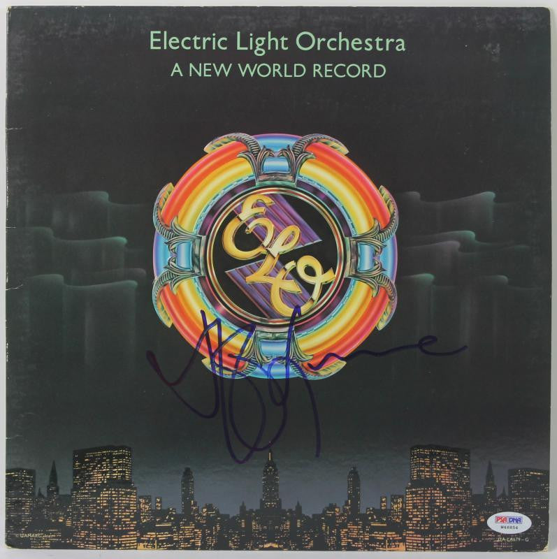 JEFF LYNNE ELECTRIC LIGHT ORCHESTRA SIGNED ALBUM COVER W/ VINYL PSA/DNA W46854