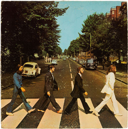 John Lennon Signed Abbey Road LP Cover Obtained at 1975 WFIL Charity Marathon.