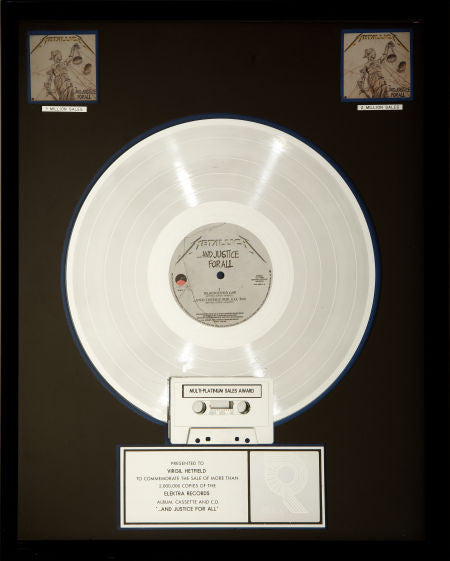 Metallica RIAA Platinum Record Award for "...And Justice for All"