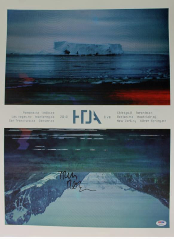 TRENT REZNOR NINE INCH NAILS AUTHENTIC SIGNED 18X24 2013 POSTER CERTIFICATE OF AUTHENTICITY PSA/DNA #W46060