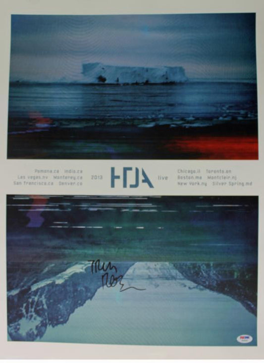 TRENT REZNOR NINE INCH NAILS AUTHENTIC SIGNED 18X24 2013 POSTER CERTIFICATE OF AUTHENTICITY PSA/DNA #W46060