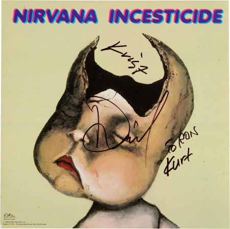 Nirvana - Incesticide Band-Signed Promo Album Flat (Geffen, 1993)