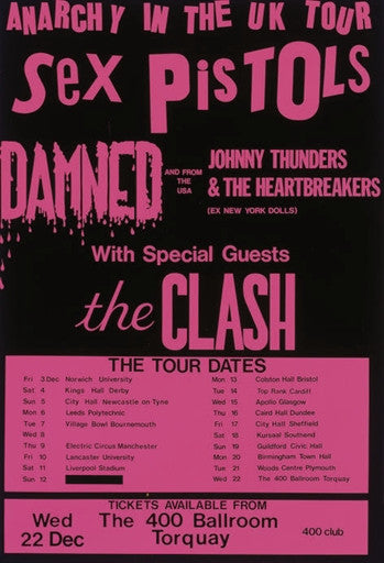 The Sex Pistols Poster Anarchy December 1976