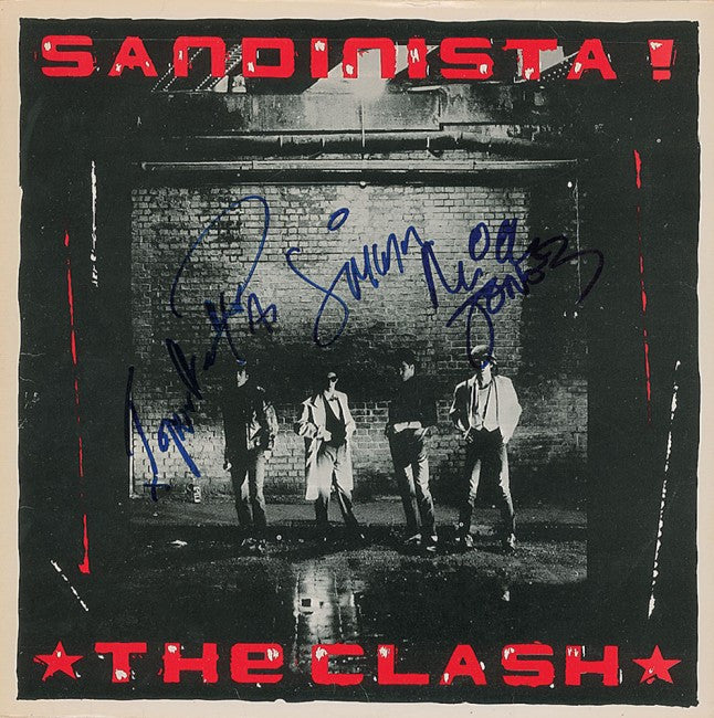 The Clash Autographed Album Sandinista